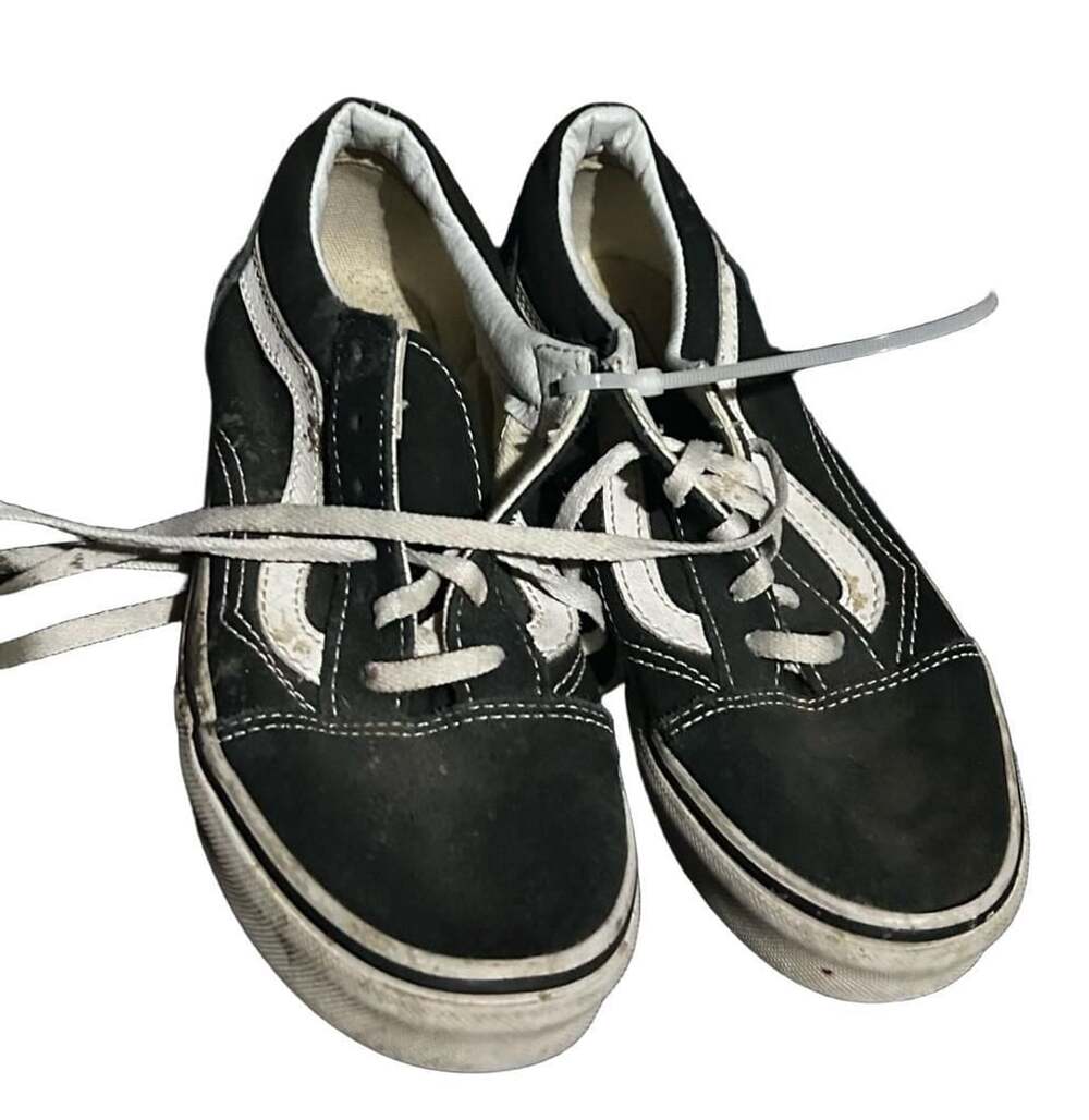 Kids Vans Old Skool Black and White Skate Sneakers
